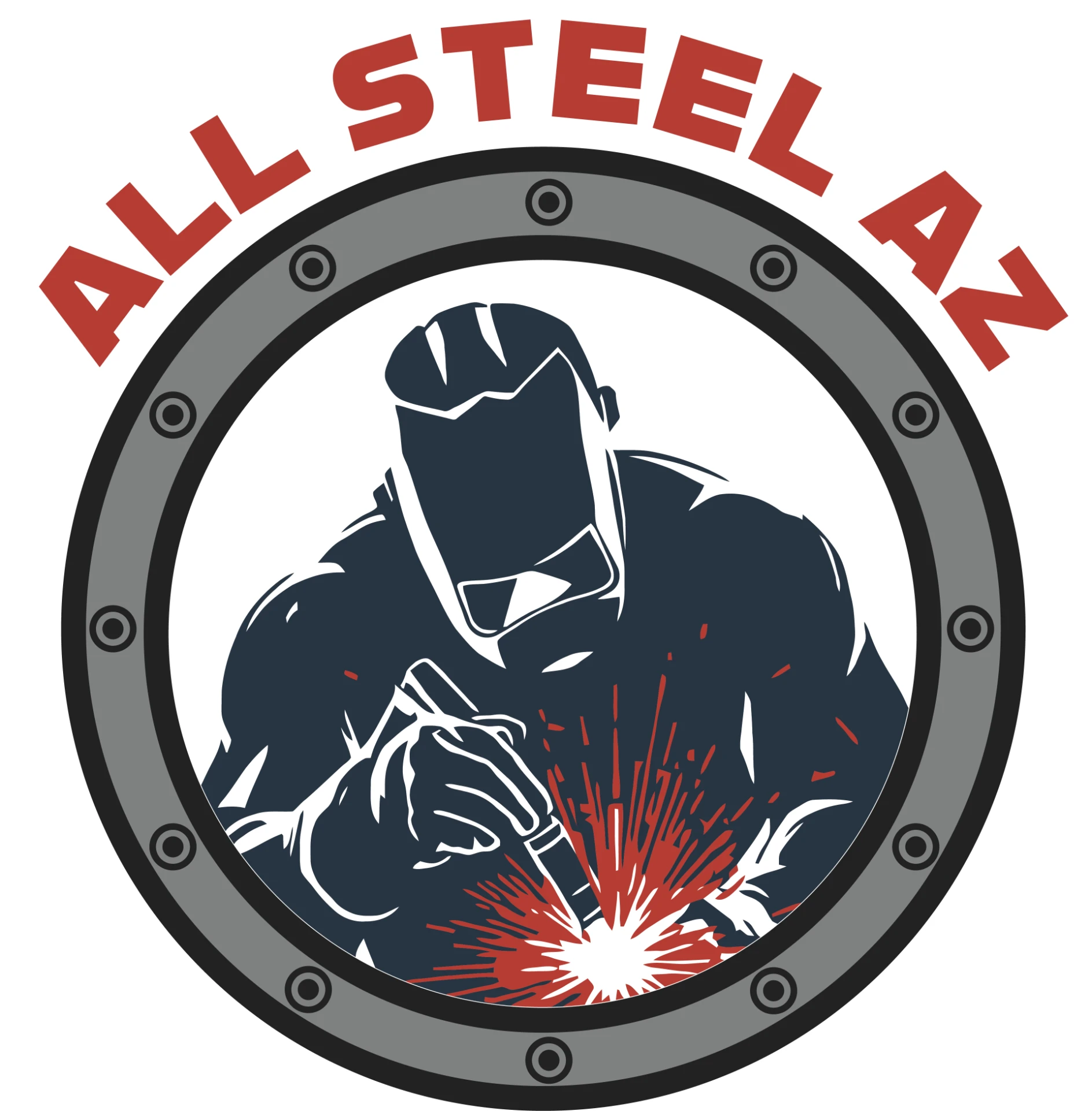 All Steel AZ — welder badge logo