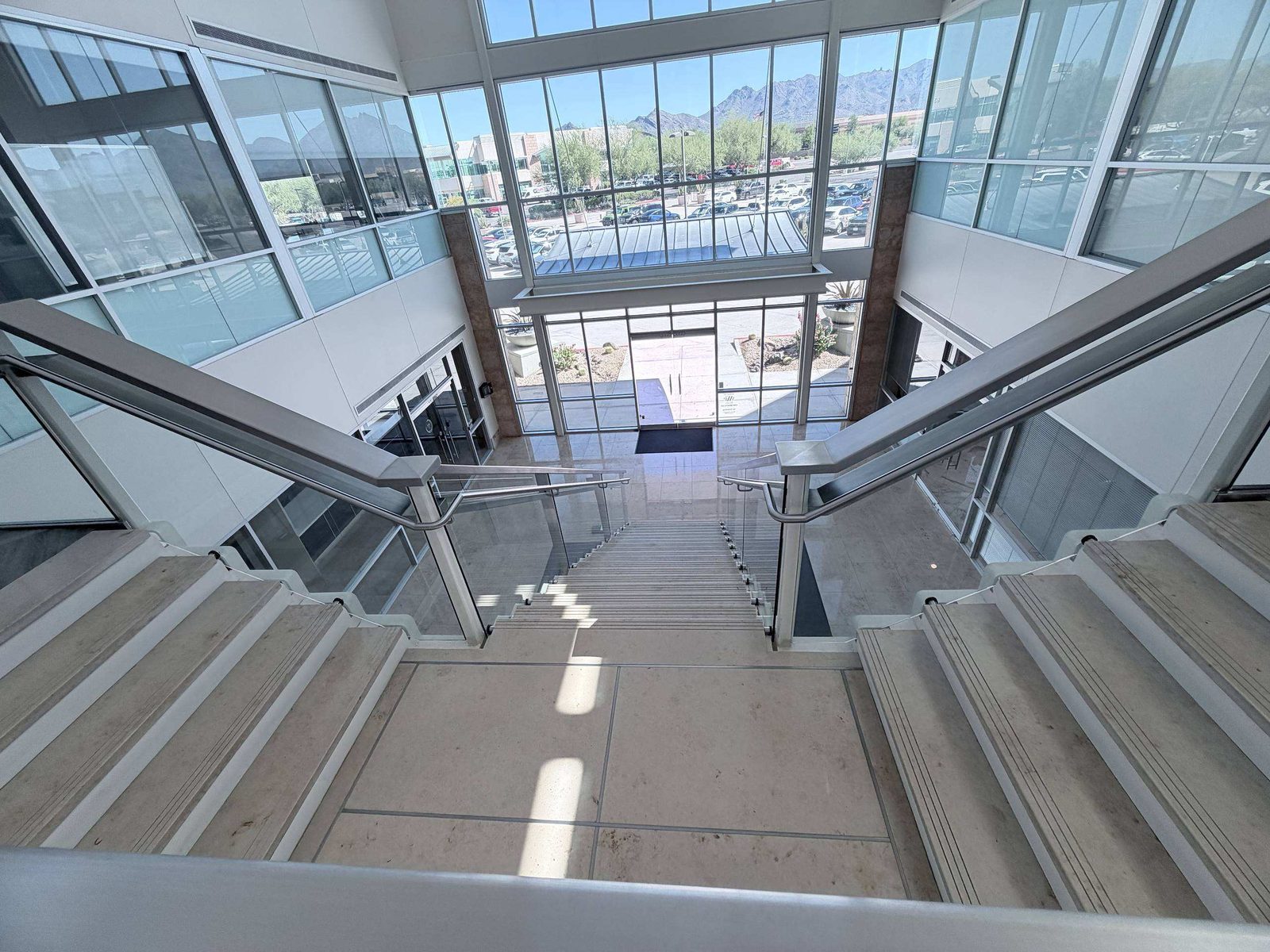 Stair handrail and landing detail