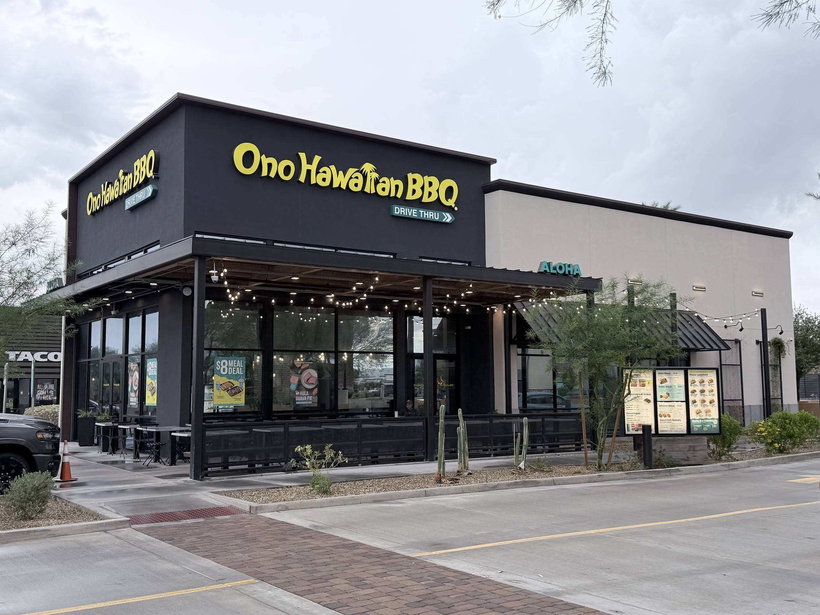 Commercial patio canopy metalwork