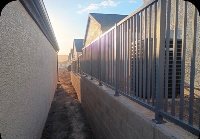Railing and block wall detail